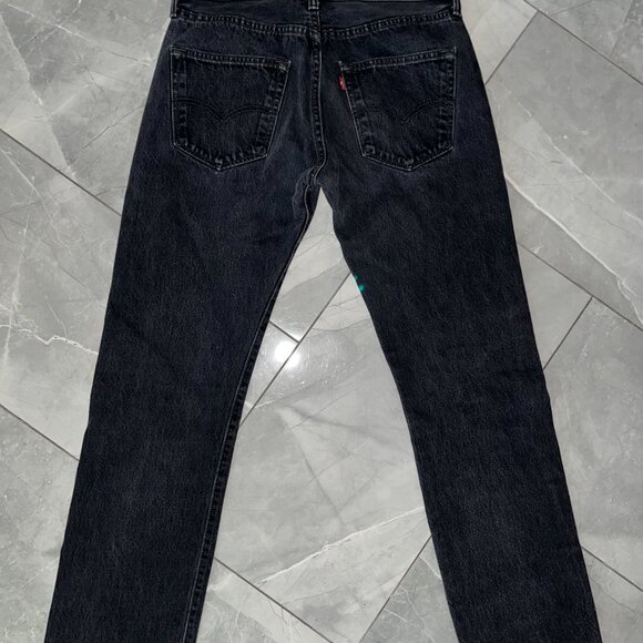 Vintage Levi Strauss Black Relaxed Button Fly Jeans 31 x 32 - Picture 5 of 9